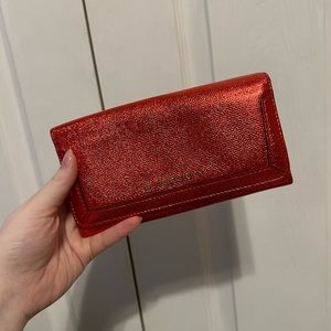 Red Burberry wallet